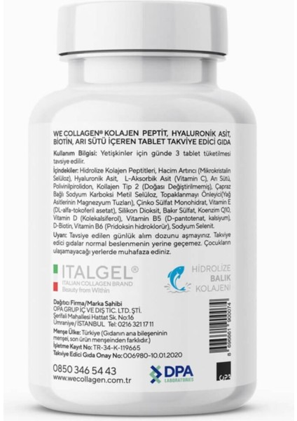 Wecollagen Type 2 Collagen 45 Tablet