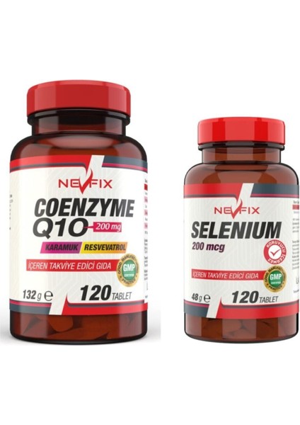 Coenzyme Q 10 200 Mg 120 Tablet Selenyum 200 Mcg 120 Tablet