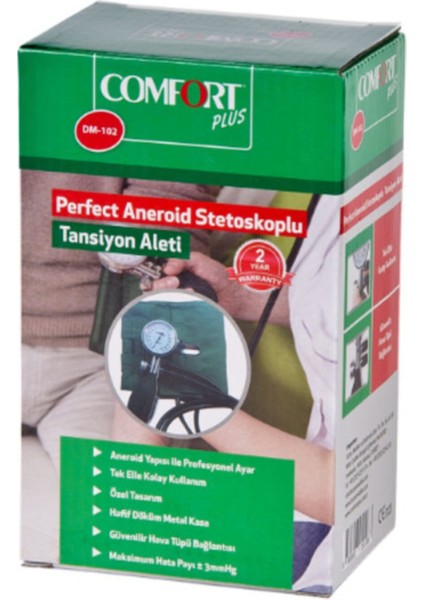 Plus DM-102 Perfect Aneroid Stetoskoplu Tansiyon Aleti Comfort