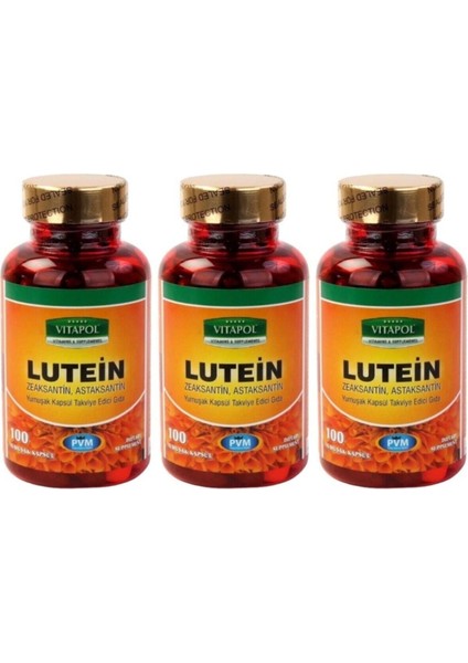Lutein Zeaksantin Astaksin 100 Kapsül x 3 Kutu 300 Kapsül