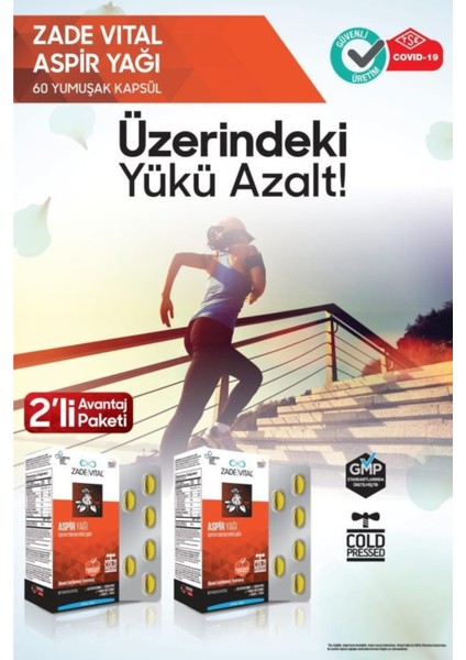Aspir Yağı 60 Yumuşak Kapsül - Blister X2 (2'li Avantaj Paketi)