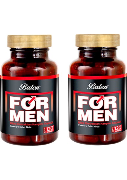 2 Adet Formen Tribulus Erkek Sağlığı 120+120 KAPS.634MG. Balen Ikili For