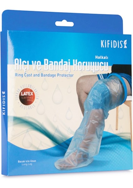 Kifidis Halkalı Alçı ve Bandaj Koruyucu Bacak Için Uzun