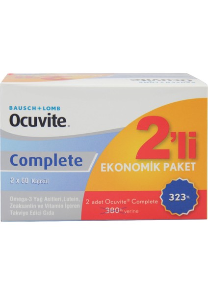 Ocuvite Complete 2 Li Ekonomik Paket 2 X 60 Kapsül