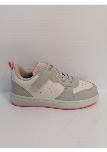 Solmaz Pepino 970 Gri Beyaz Renk Cırtlı Çocuk Spor Ayakkabısı