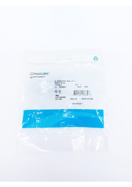Keystone Jack Utp Cat6 180 D Black 1375055-2