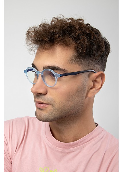 Yuvarlak Model Erkek B-Block Mavi Işık Korumalı Gözlük fiyatları