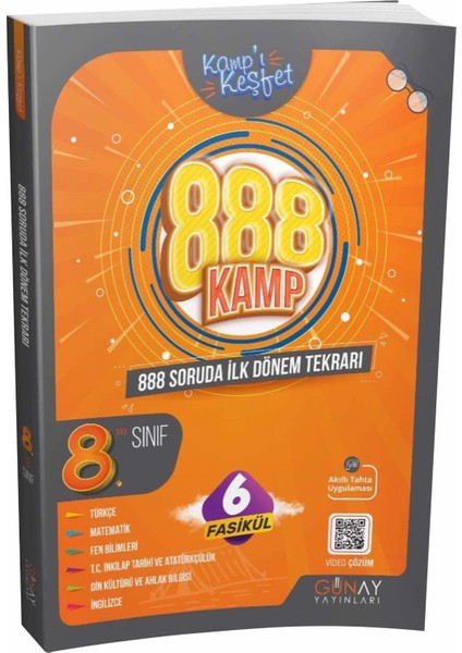 8. Sınıf 888 Soruda Ilk Dönem Tekrar Kamp Kitabı