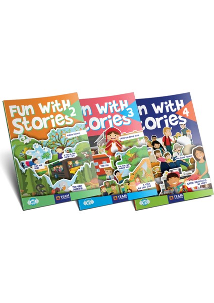 Team Elt Publishing Ingilizce Hikaye Kitabı Seti 3 Kitap Fun With Stories Level 2-3-4