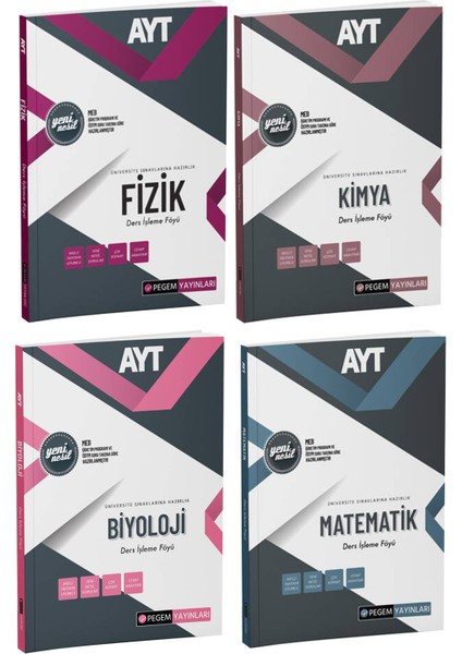 AYT Fizik Kimya Biyoloji Matematik Ders İşleme Föyü Sayısal Konu Anlatımı Seti