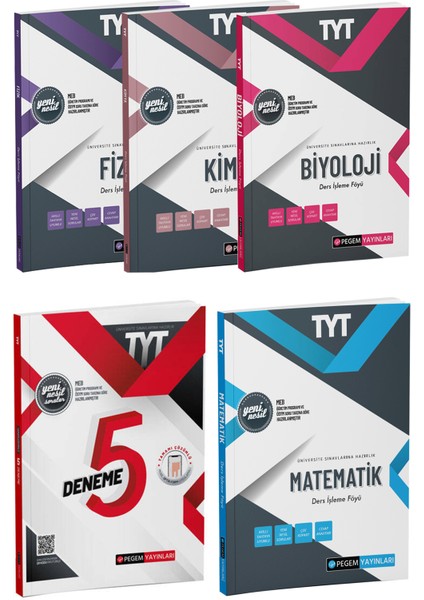 TYT Fizik Kimya Biyoloji Matematik Konu Anlatımı ve 5'li Genel Deneme Sınavı Seti