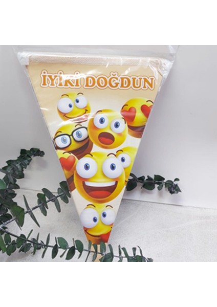 Emoji Iyi Ki Doğdun Flama 2 Metre 9 Bayrak