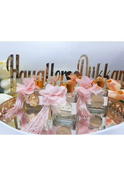 20 Adet Cam Şişe Bambulu Oda Kokusu Nikah Şekeri