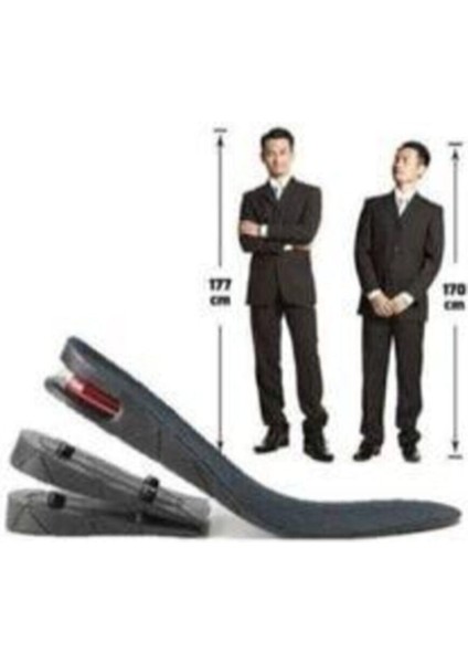 Hava Yastıklı 7 cm Tam Boy Tabanlık Gizli Topuk Uzatıcı