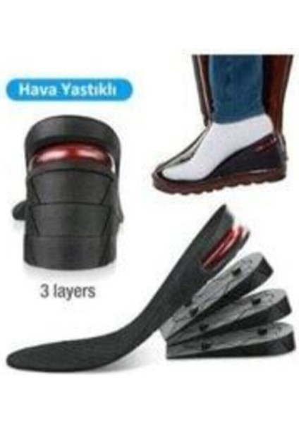 Hava Yastıklı 7 cm Tam Boy Tabanlık Gizli Topuk Uzatıcı