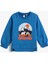 Doğa Temalı Baskılı Sweatshirt Bisiklet Yaka Manşetleri Lastikli 1