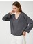 V Yaka Sweatshirt Yarasa Kollu 2
