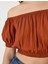 Crop Bluz Omzu Açık Lastikli 5