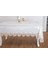 Nihal Lüx Dantelli Simli Keten Kumaş Krem Masa Örtüsü 160X230 cm - 1423 2