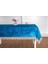 Pera Lüx Dantelli Kadife Kumaş Turkuaz Masa Örtüsü 160X220 cm - 1421 2