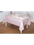 Afife Kadife Krem Pudra Sofra Takımı 8 Kişilik 160X230 cm 34 Parça -1426 1