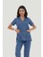 Likralı Core-Flex Scrubs Cerrahi Nöbet Takım - Indigo 1