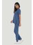 Likralı Core-Flex Scrubs Cerrahi Nöbet Takım - Indigo 5