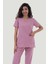 Likralı Core-Flex Scrubs Cerrahi Nöbet Takım - Pudra 1