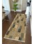 yolluk Koridor Haki Siyah Patchwork Kaymaz Yuvarlak Oval Kesme Ince Yıkanabilir Halı 1