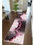 yolluk Koridor Pembe Rose Gold Dijital Baskı Kaymaz Yuvarlak Oval Kesme Ince Yıkanabilir Halı 1