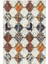 Yolluk Koridor Turuncu Lacivert Patchwork Kaymaz Yuvarlak Oval Kesme Ince Yıkanabilir Halı 2