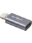 UN-OT20 Gümüş Metal Gövde Microusb 5pin F To Lightning M Çevirici 2