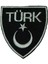 Türk Yazılı Bayrak Haki-Siyah Nakış Işleme Arma Patch Peç Kumaş 1