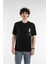 Erkek Hand Baskılı Oversize Kısa Kollu Bisiklet Yaka T-Shirt 4
