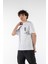 Erkek Hand Baskılı Oversize Kısa Kollu Bisiklet Yaka T-Shirt 1
