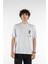 Erkek Hand Baskılı Oversize Kısa Kollu Bisiklet Yaka T-Shirt 2