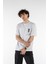 Erkek Hand Baskılı Oversize Kısa Kollu Bisiklet Yaka T-Shirt 4