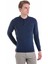 Indigo Regular Fit Düz Polo Yaka Yün Triko Kazak 2