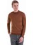Kahverengi Regular Fit Düz Yarım Balıkçı Yaka Yün Triko Kazak 2