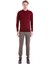 Bordo Regular Fit Düz Polo Yaka Yün Triko Kazak 4