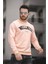 Wellness Slim Fit Üç Iplik Şardonsuz Baskılı Erkek Sweatshirt 3