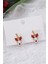 Yılbaşı Charm Geyik Uçlu Mini Küpe 1
