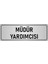 Metal Yönlendirme Levhası, Departman Kapı İsimliği Müdür Yardımcısı 5X20 cm Gümüş Renk 1