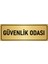 Metal Yönlendirme Levhası, Departman Kapı İsimliği Güvenlik Odası 10X20 cm Altın Renk 1