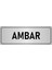 Metal Yönlendirme Levhası, Departman Kapı İsimliği Ambar 10X20 cm Gümüş Renk 1