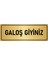 Metal Yönlendirme Levhası, Departman Kapı İsimliği Galoş Giyiniz 10X20 cm Altın Renk 1
