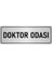 Metal Yönlendirme Levhası, Departman Kapı İsimliği Doktor Odası 5X20 cm Gümüş Renk 1