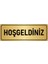 Metal Yönlendirme Levhası, Departman Kapı İsimliği Hoşgeldiniz 5X20 cm Altın Renk 1