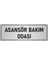 Metal Yönlendirme Levhası, Departman Kapı İsimliği Asansör Bakım Odası 7X20 cm Gümüş Renk 1