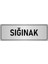 Metal Yönlendirme Levhası, Departman Kapı İsimliği Sığınak 10X20 cm Gümüş Renk 1